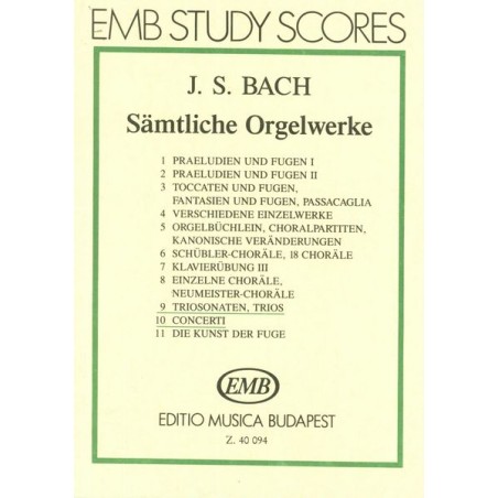 SAMTLICHE ORGELWERKE 9-10 (TRIO SONATAS, CONCERTOS