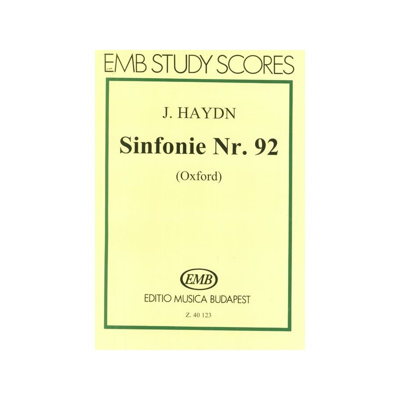 SINFONIE G-DUR HOB.I:92 "OXFORD"