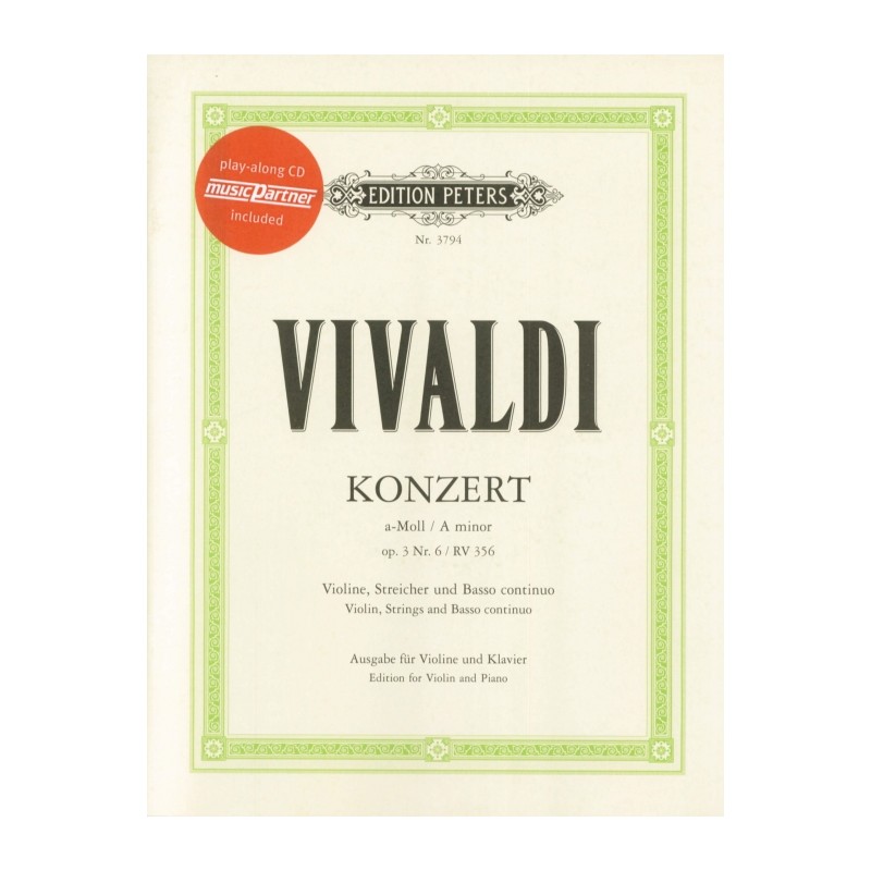VIOLINKONZERT A-MINOR OP.3/6 RV.356