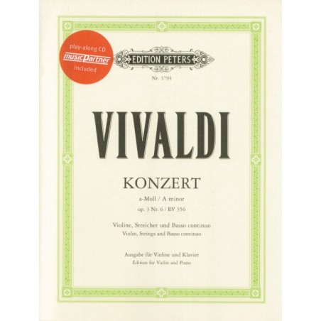 VIOLINKONZERT A-MINOR OP.3/6 RV.356