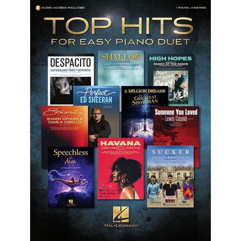 Top Hits for easy Piano duet