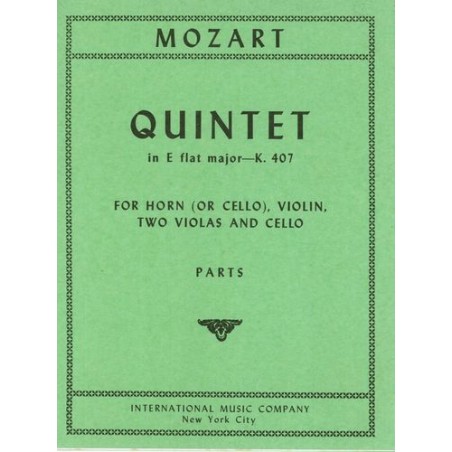 QUINTET E FLAT-MAJOR KV.407