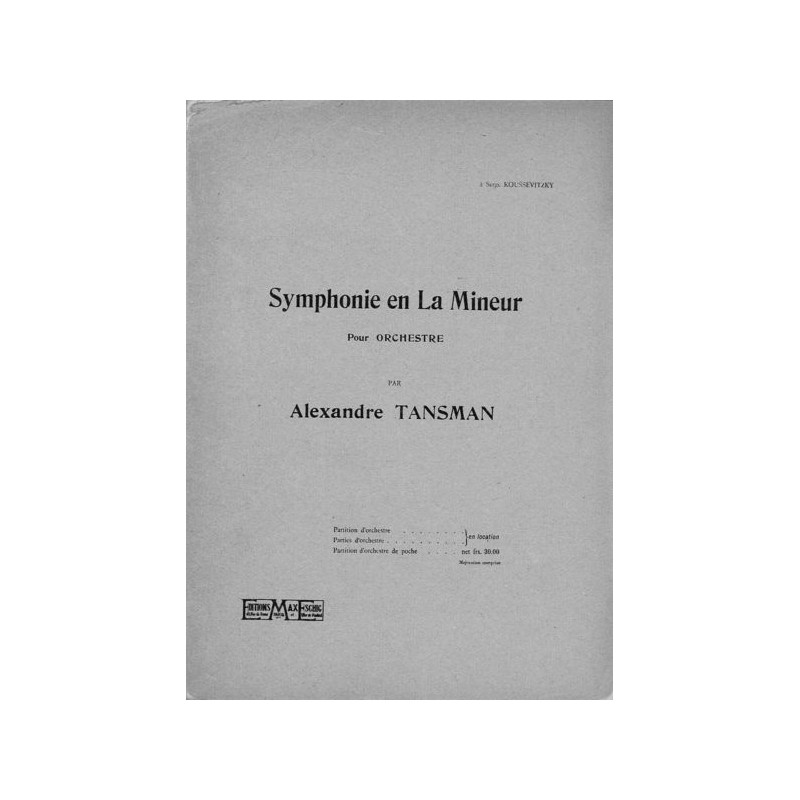 SYMPHONIE EN LA MINEUR