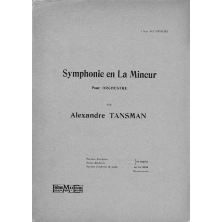 SYMPHONIE EN LA MINEUR