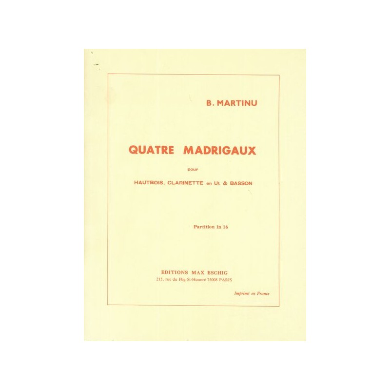 QUATRE MADRIGAUX