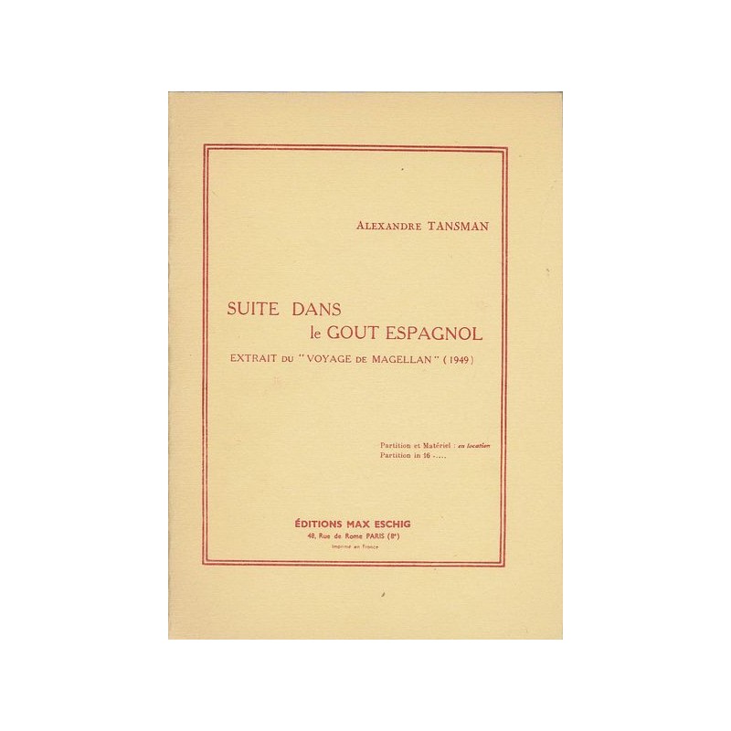 SUITE DANS LE GOUT ESPAGNOL