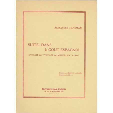 SUITE DANS LE GOUT ESPAGNOL