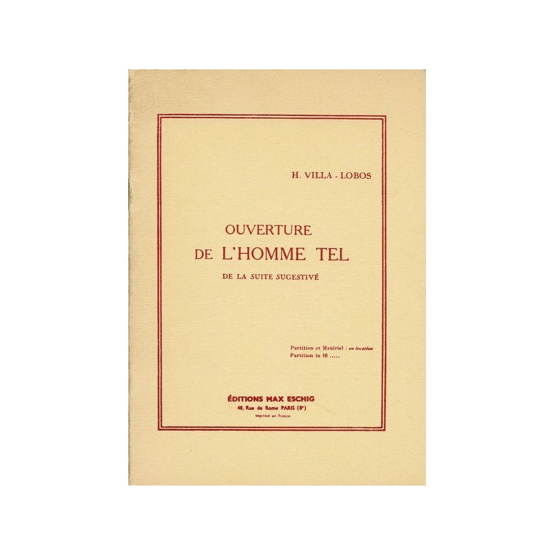 OUVERTURE DE L'HOMME TEL