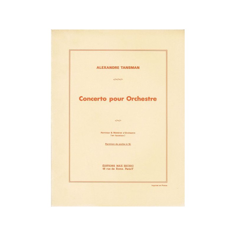 CONCERTO POUR ORCHESTRE