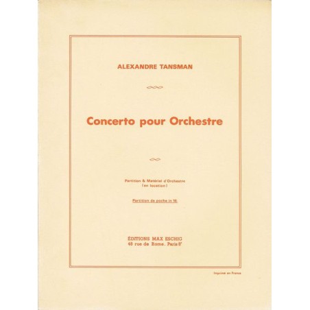 CONCERTO POUR ORCHESTRE