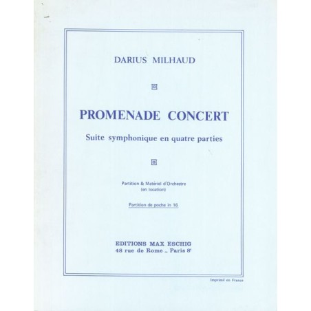 PROMENADE CONCERT - SUITE SYMPHONIQUE EN 4 PARTIES