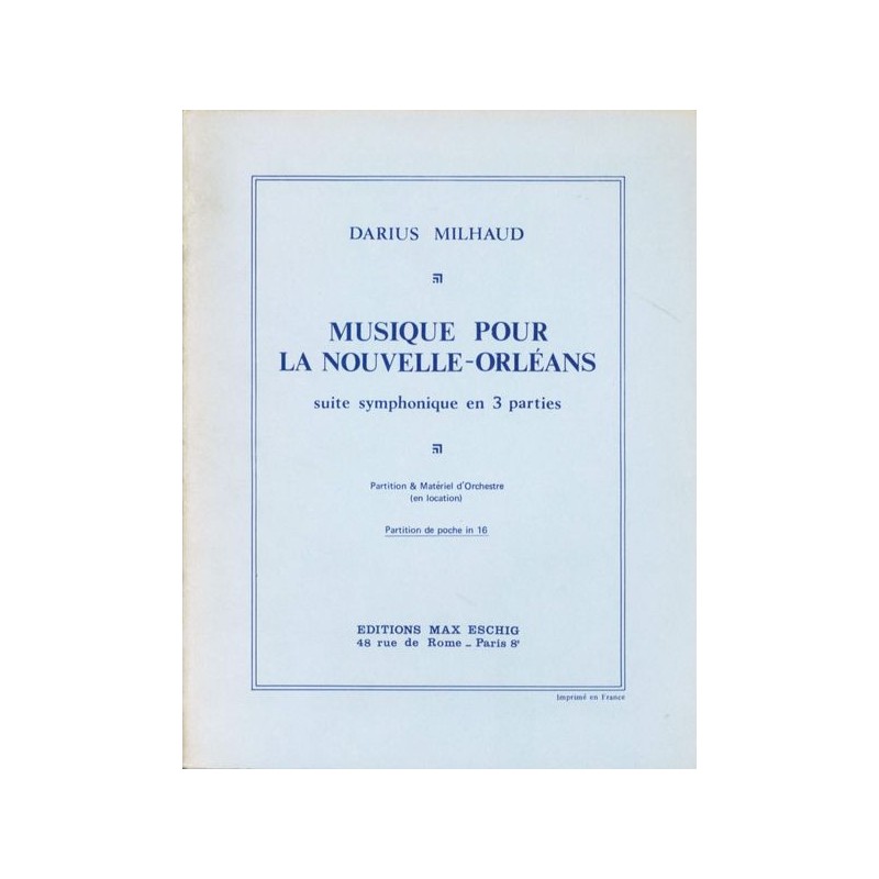 MUSIQUE POUR LA NOUVELLE-ORLEANS - SUITE SYMPHON.
