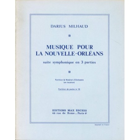 MUSIQUE POUR LA NOUVELLE-ORLEANS - SUITE SYMPHON.