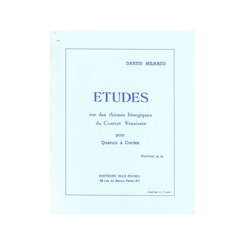 ETUDES (DES THEMES LITURGIQUES DU COMTAT VENAISIN)