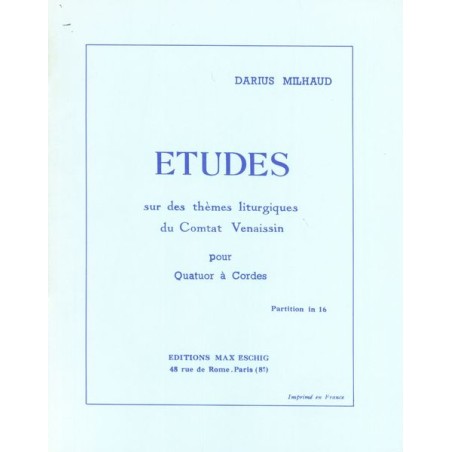 ETUDES (DES THEMES LITURGIQUES DU COMTAT VENAISIN)