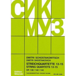 STREICHQUARTETT 13-15 OP.138, 142, 144