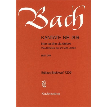 KANTATE 209 NON SA CHE SIA DOLORE