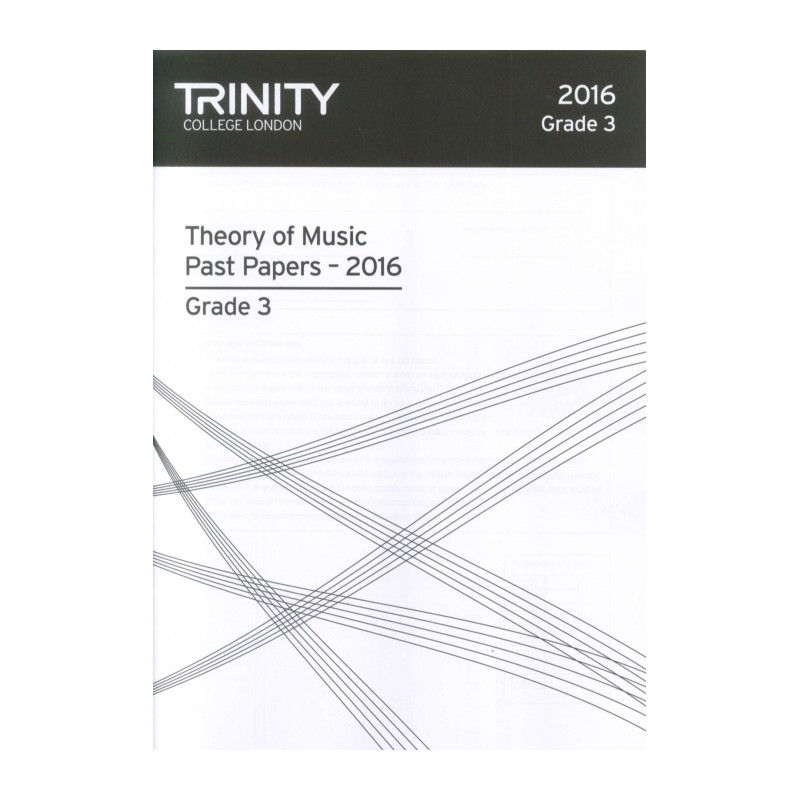 THEORY OF MUSIC PAST PAPERS - 2016 GRADE 3