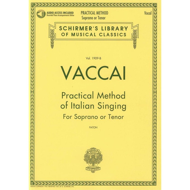 PRACTICAL METHOD OF ITALIAN SINGING (SOPRANO/TENOR)