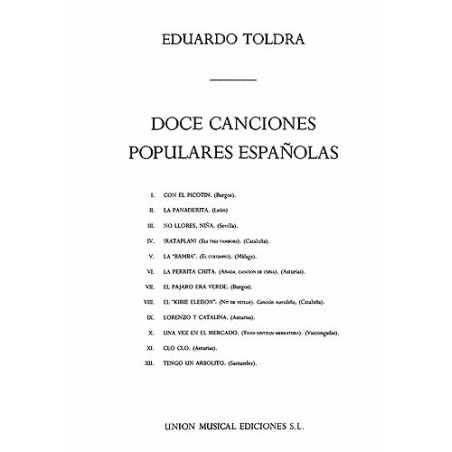 DOCE CANCIONES POPULARES ESPAÑOLAS