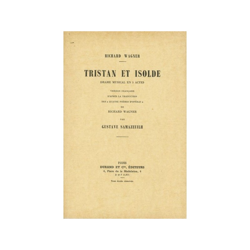 TRISTAN ET ISOLDE