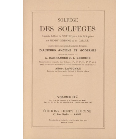 SOLFEO SOLFEOS 3-C