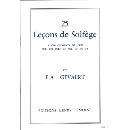 25 Leçons de Solfege (sol-fa)