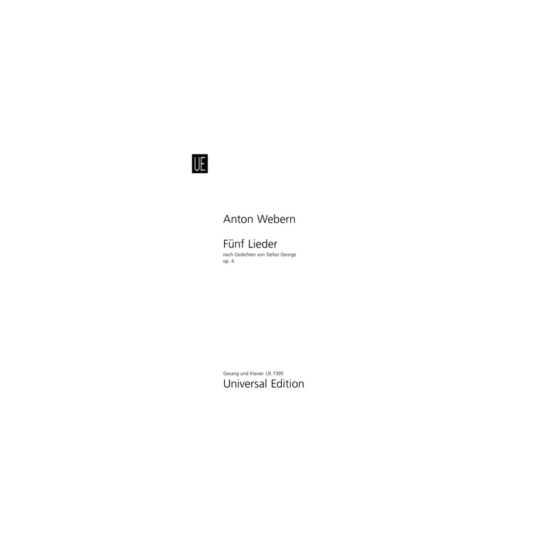 FUNF LIEDER OP 4