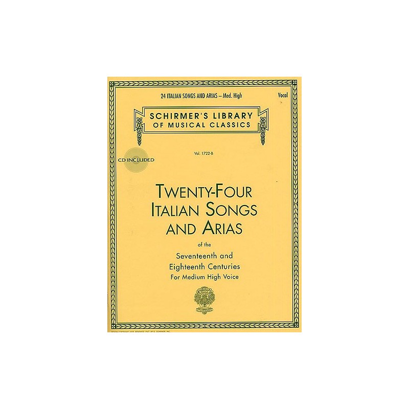 24 ITALIAN SONGS AND ARIAS (MEDIUM HIGH VOICE)