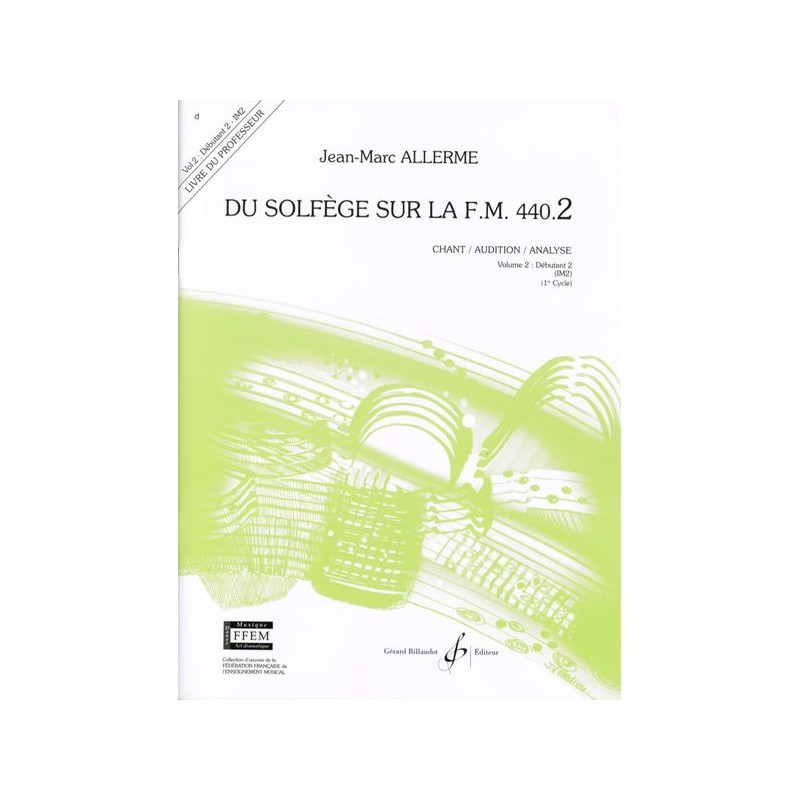DU SOLFEGE SUR LA FM.440.2 (CHANT/AUD/ANAL) PROFE
