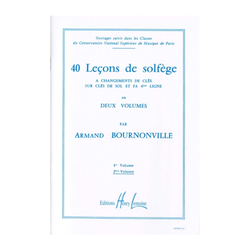 40 LEÇONS DE SOLFEGE 2 CLES VOL.2