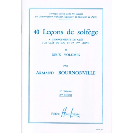 40 LEÇONS DE SOLFEGE 2 CLES VOL.2