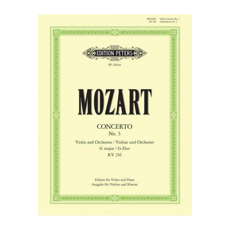 CONCERTO Nº3 G KV 216