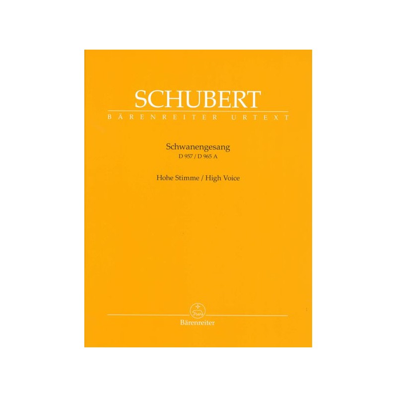 SCHWANENGESANG D.957-D.965A (HIGH VOICE)
