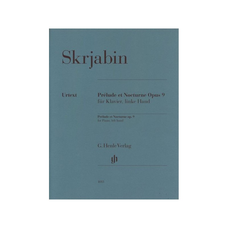 PRELUDE ET NOCTURNE OP.9 FOR PIANO, LINKE HAND