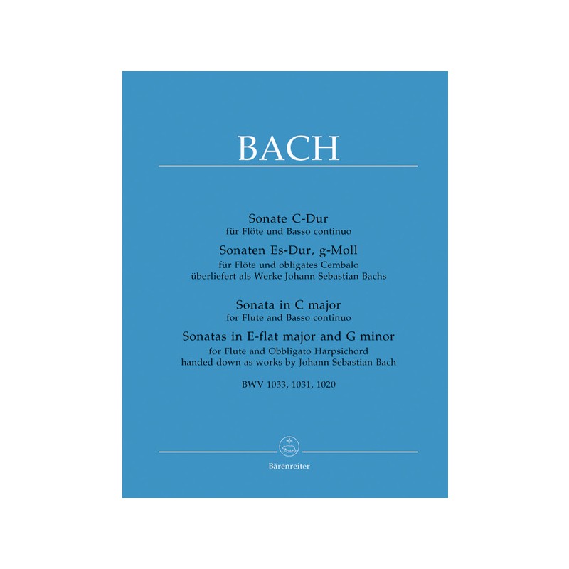 SONATAS 3 BWV 1033-1031-1020