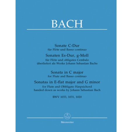SONATAS 3 BWV 1033-1031-1020