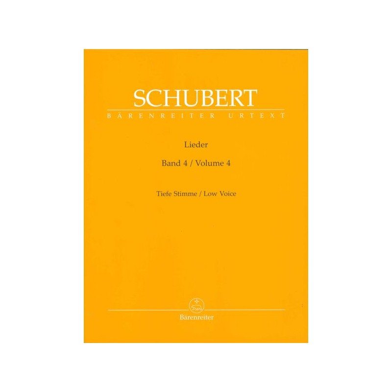 LIEDER VOL.4 - LOW VOICE