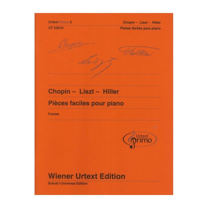 CHOPIN-LISZT-HILLER. PIECES FACILES POUR PIANO
