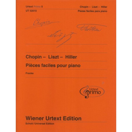 CHOPIN-LISZT-HILLER. PIECES FACILES POUR PIANO