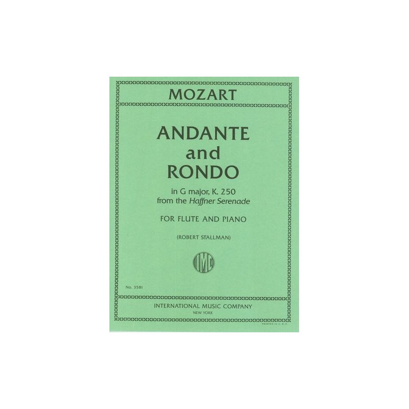 ANDANTE & RONDO G-MAJOR K.250 ("HAFFNER SERENADE")