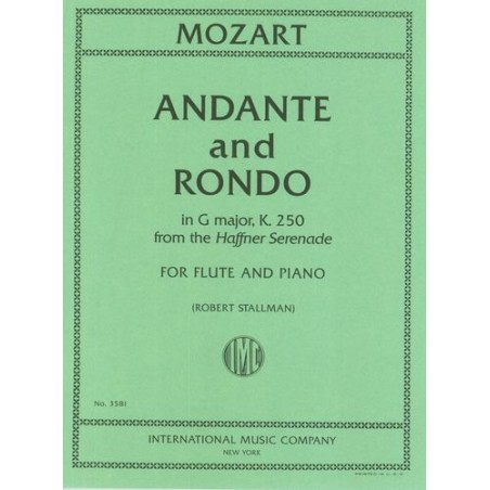 ANDANTE & RONDO G-MAJOR K.250 ("HAFFNER SERENADE")