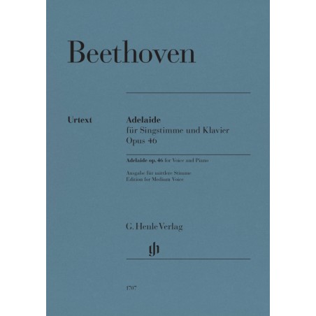 Adelaide fur Singstimme uns Klavier op.46 (Medium Voice)
