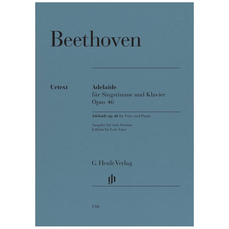 Adelaide fur Singstimme und Klavier op.46 (Low Voice)