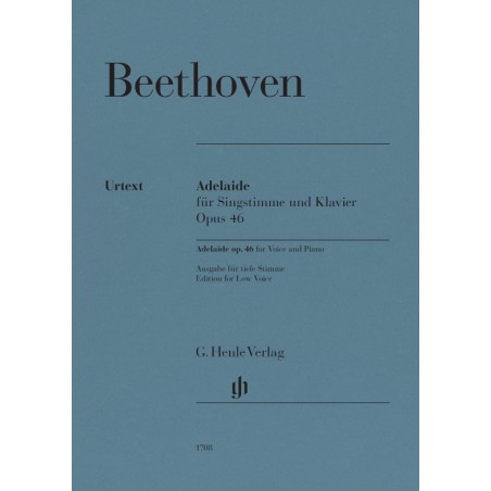 Adelaide fur Singstimme und Klavier op.46 (Low Voice)