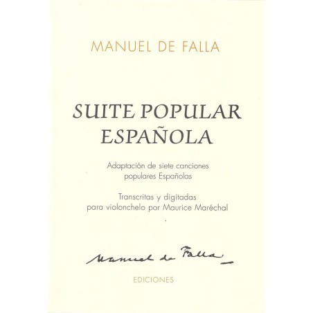 SUITE POPULAR ESPAÑOLA (7 CANCIONES POPULARES)