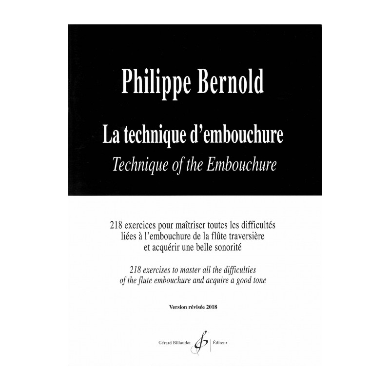 LA TECHNIQUE D'EMBOUCHURE (218 EXERCICES)