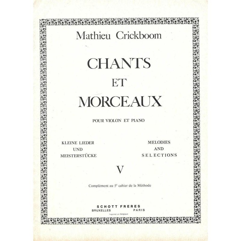 CHANTS ET MORCEAUX 5