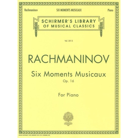 6 MOMENTS MUSICAUX OP.16