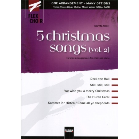5 CHRISTMAS SONGS (VOL.2) (SA/SSA OR SAB/SATB)